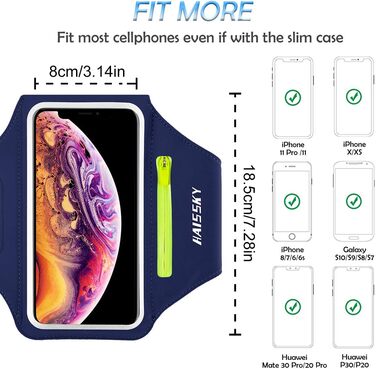 Спортивний браслет для телефону Guzack: універсальний, для бігу, до 6.9' (iPhone, Samsung, Huawei, Xiaomi)