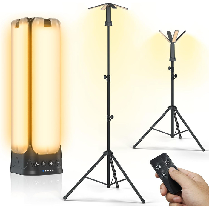 Налобний ліхтар-ліхтарик кемпінговий, 14000 mAh, LED, 6000LM, IPX5, вологостійкий, чорний