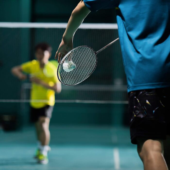 Набір для бадмінтону Relaxdays з сумкою, міцні м'ячі, ракетки для дітей та дорослих, висота 66 см, ширина 20,7 см, сірий, 2 ракетки