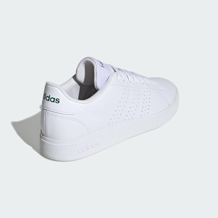 Кросівки adidas Advantage Base 2.0 унісекс, білі з зеленим (Cloud White/Collegiate Green), розмір 42 2/3 EU