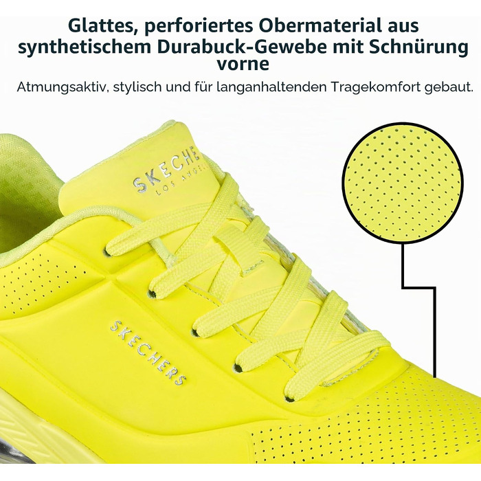 Кросівки жіночі Skechers UNO 73667/NORG жовті, розмір 39 EU - оригінальні та зручні
