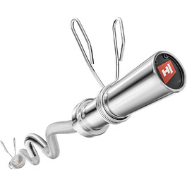 Штанга Hop-Sport Olympia 50 мм — олімпійська гриф 165 см, SZ-гриф 120 см, супер SZ-гриф 120 см, короткий гриф 50 см, хромований, з накаткою та пружинними замками