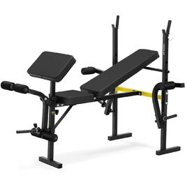Мультифункціональна лавка для жиму Gymrex GR-TB 51, регульована, до 100 кг, тренувальна штангова лавка, похила лавка