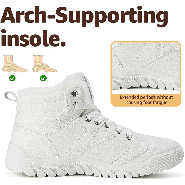 Зимові черевики Mishansha для жінок, теплі, з підкладкою, снігоступи, зимові черевики для активного відпочинку, розміри 36-48 EU (37 EU, теплі білі)