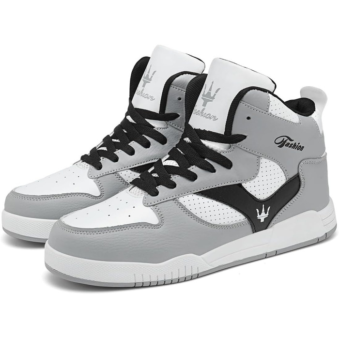 Чоловічі бігові кросівки High Top, трекінгові черевики, кросівки для фітнесу, білі (39 EU, 730 Grey)