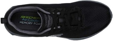 Чоловічі кросівки Skechers Dyna-air-pelland класичні спортивні взуття, розмір 44 EU, колір Black Mesh Charcoal Trim