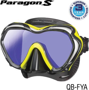 Професійна маска для дайвінгу TUSA Paragon S з UV-фільтром, чорна