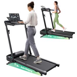 Складана бігова доріжка 2-в-1 UREVO Walking Pad для дому та офісу, швидкість 1–10 км/год, з керуванням через додаток, дистанційним пультом та LED-дисплеєм (Midnight Black)
