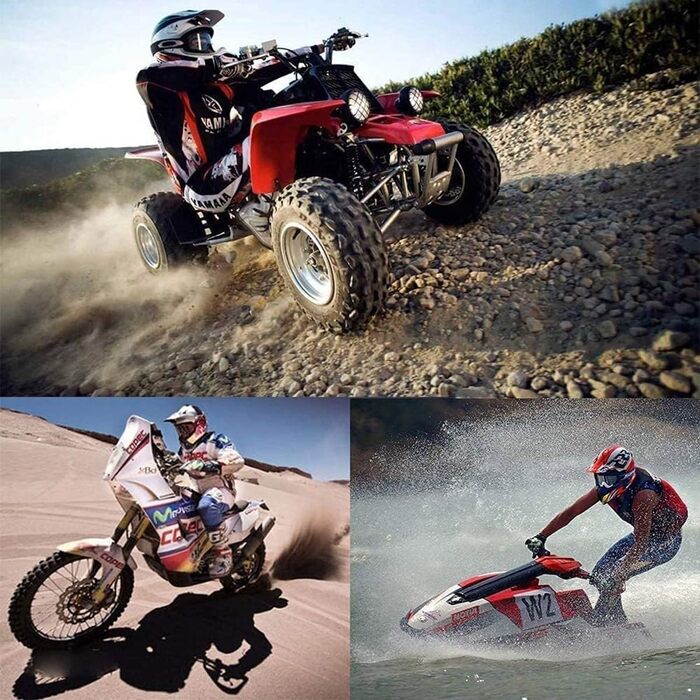 Шолом мотокросовий унісекс, повний захист обличчя, для мотогонщиків, MTB, ATV, картинг, скутер, квадроцикл, дорослий, червоний, розмір M (54~55 см)