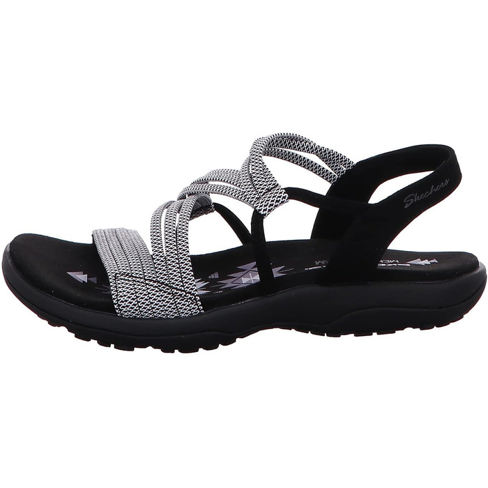 Сандлії Skechers Reggae Slim Stretch Appeal Z-gore на підборах (36 EU, чорно-білі)
