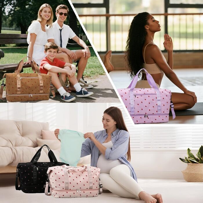 Спортивна сумка-рюкзак для жінок, 35л, Weekender, для подорожей та спортзалу (зелена)