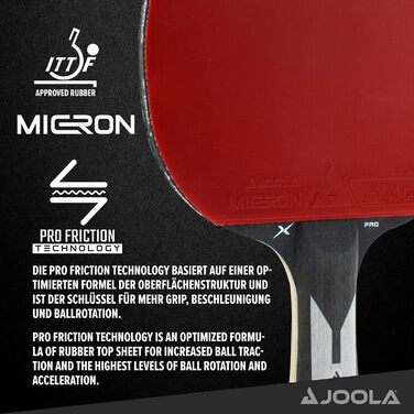 Професійна ракетка для настільного тенісу JOOLA Carbon Pro, ITTF, для змагань