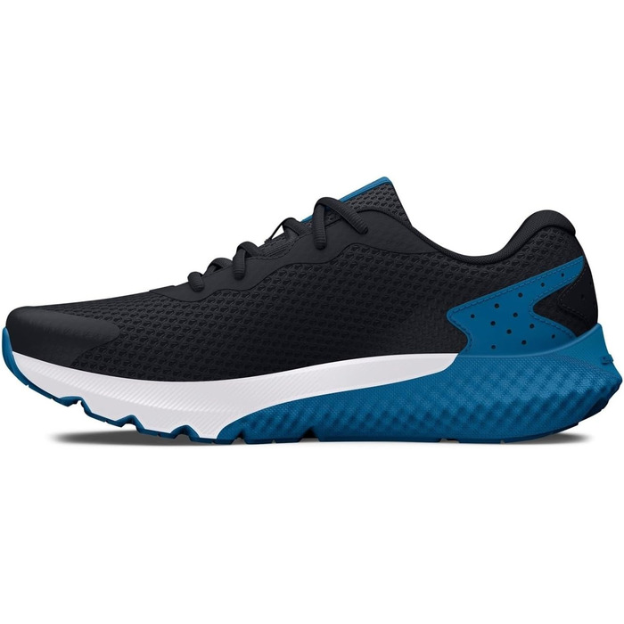 Дитячі кросівки Under Armour Ua Rogue 3 Al для дівчаток, бігові, з технологією Visual Cushioning, чорний, синій, помаранчевий (30 EU, широка ширина)