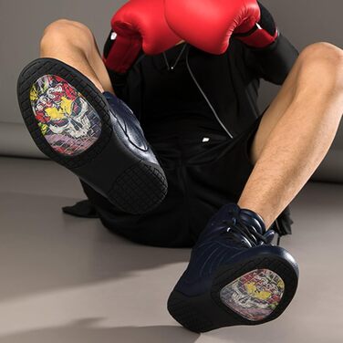 Жіночі боксерські черевики, хай-топ, боксерські тренувальні кросівки, для жінок, шкіряні, бокс, фітнес, білі (39 EU, Blue Blau)