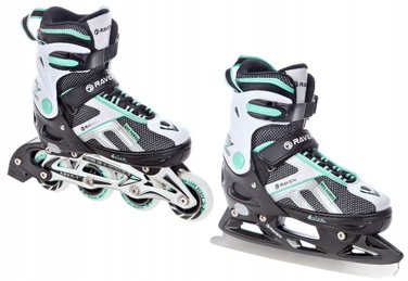 Ролики-коньки 2в1 RAVEN Pulse Black/Mint, розмір 37-40