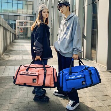 Спортивна сумка Flintronic 65L для тренувань та подорожей з відділенням для взуття та мокрих речей, функція рюкзака, рожева