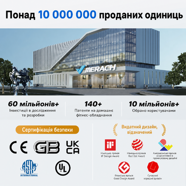 Бігова доріжка MERACH Walking Pad 3 в 1 для дому та офісу, з регулюванням нахилу 0-6%, швидкість до 12 км/год, дистанційним керуванням та LED-дисплеєм, ультратиха (45дБ), чорна