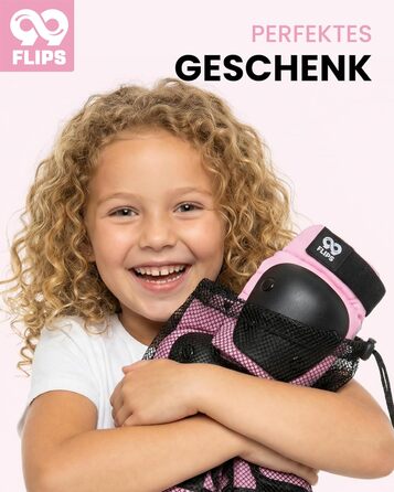 Захист для колін та ліктів 99FLIPS для дітей (3-12 років), рожевий - комплект для роликів, скейтборду, самокату (XS/S/M)