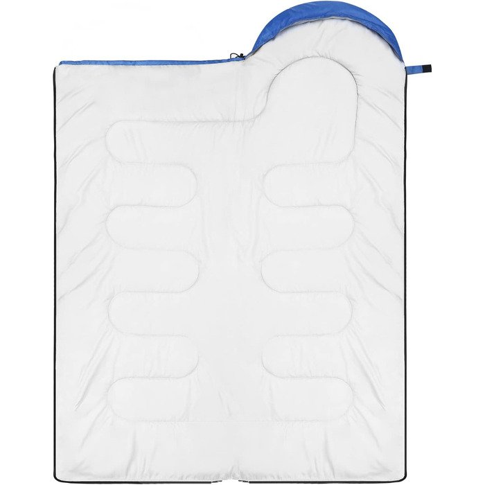 Сплячий мішок Outdoor Sportneer для дорослих та дітей - легкий спальник для кемпінгу, походів, рюкзаків 220x75см, блакитний