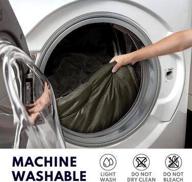 Спальний мішок XXL для дорослих, тепла погода, для кемпінгу, зими, походів, полювання, подорожей (2,4 кг, армійний зелений)