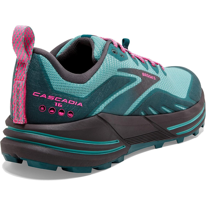 Brooks Cascadia 16: жіночі трейлраннінгові кросівки, 37.5 EU, блакитно-рожеві