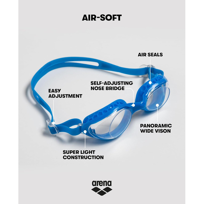 Унісекс захисні окуляри Arena Air-soft, димчасто-білі, універсальний розмір