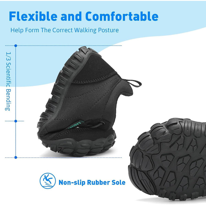 Дитячі шкарпетки-мокасини Saguaro для ходьби та подорожей, дихаючі, неслизькі, легкі, розмір 26-36 (32 EU), сірий New