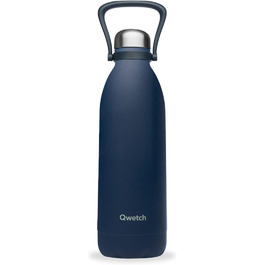 Термос QWETCH Titan Granite 1,5 л, нержавіюча сталь, синій, 48 годин холод, 16 годин гарячий, BPA Free, герметичний, з ручкою