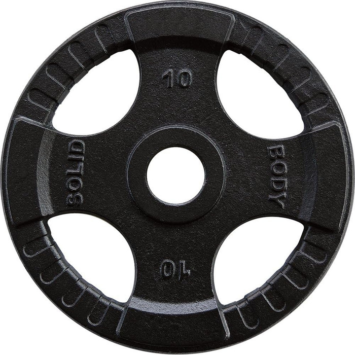 Олімпійський диск Body Solid OPTK 10 кг з 4 ручками, металевий