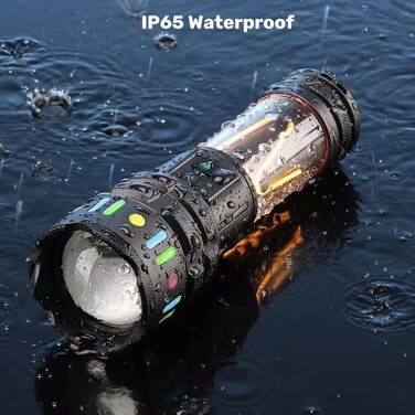 Потужний тактичний ліхтарик LEKIA 900000LM з зумом, 11 режимів, 5000mAh, водонепроникний, для кемпінгу