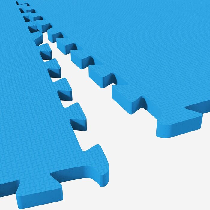 Набір захисних пазл-матів для підлоги GORILLA SPORTS, EVA піна, 60x60x1.2 см, 16 шт (5.76 м²), протиковзні килимки для фітнесу та тренувань, синій