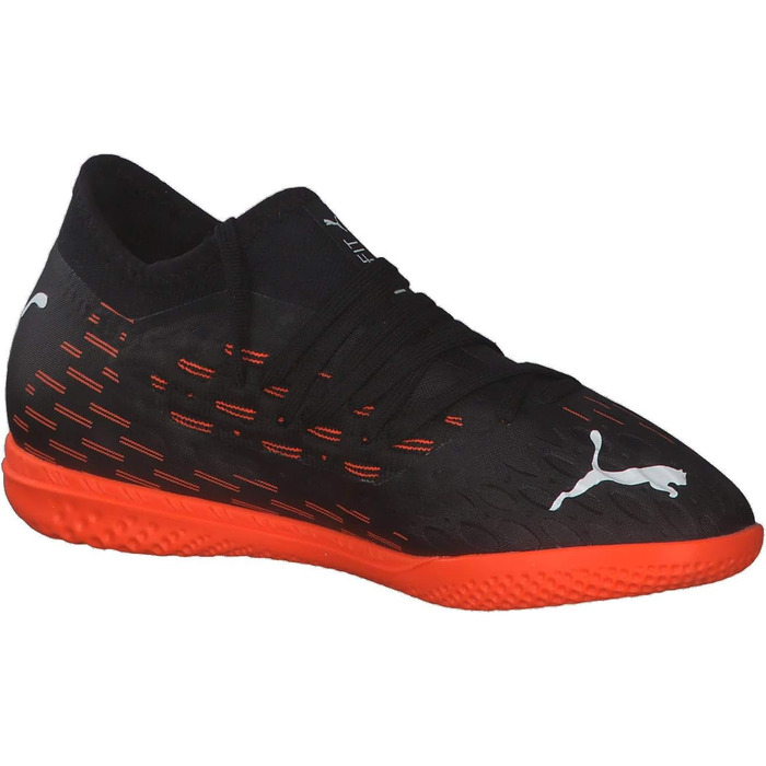 Дитячі футбольні бутси PUMA Future 6.3 Netfit It Jr - 32 EU (Чорний/Білий/Помаранчевий)