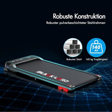 Складаний біговий килимок BLACK LORD MS2, 2-в-1 для дому та офісу, нахил, 3.2HP, до 140 кг, чорний