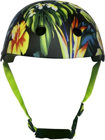 Дитячий мультиспортивний шолом Tropic Flower, захисний, для велосипеду, скейтборду та роликів