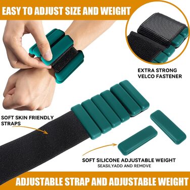 Набір манжет для зап'ястя та щиколоток (0.45/0.9 кг) для фітнесу, йоги, танців