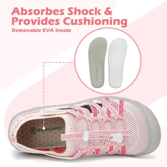 Трекінгові сандалії для жінок SAGUARO, комфортні, дихаючі, розмір 36-42 (41 EU), рожеві