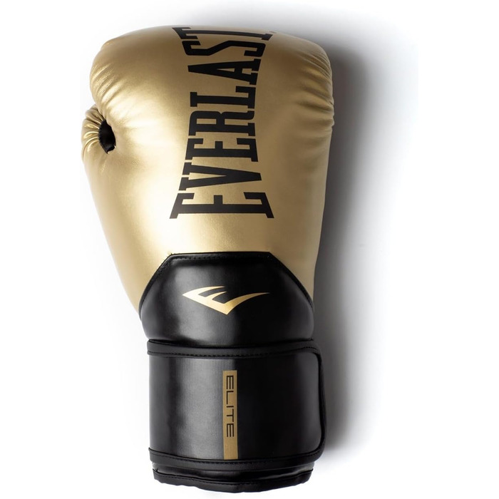 Боксерські рукавички Everlast Elite 2: для спарингу, роботи з мішком та м'ячами, кріплення на липучці, ергономічний захват, роздільний пінопоглинач, оригінальна серія Everlast GOLD/SCHWARZ, 10OZ