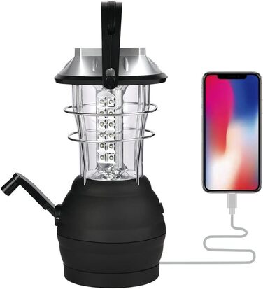 LED кемпінговий ліхтар Flintronic 1000 люменів, перезаряджуваний, 6 режимів, водонепроникний, акумулятор 3600mAh, Powerbank, USB-кабель, сонячна панель, ручний генератор