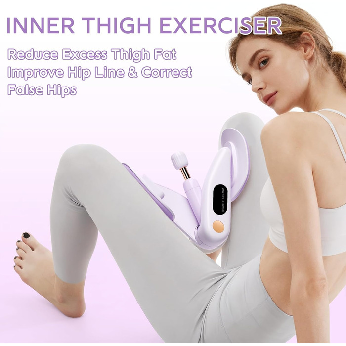 Тренування тазового дна для жінок: пристрій для зміцнення м'язів, 360° обертання, регулювання ваги 7-16 кг, фітнес для дому, зелений без лічильника (фіолетовий без лічильника)