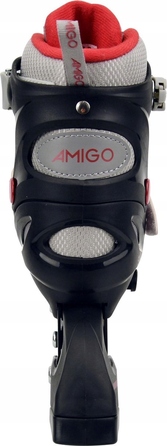 Регульовані ролики та ковзани 2в1 AMIGO 30-33 ABEC7, червоні