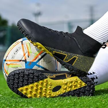 Бутси для футболу: чоловічі, жіночі, дитячі. Підходять для штучного газону, залу, тренувань. AG, FG, TF. Розмір 39 EU, чорний (2309t Tf)