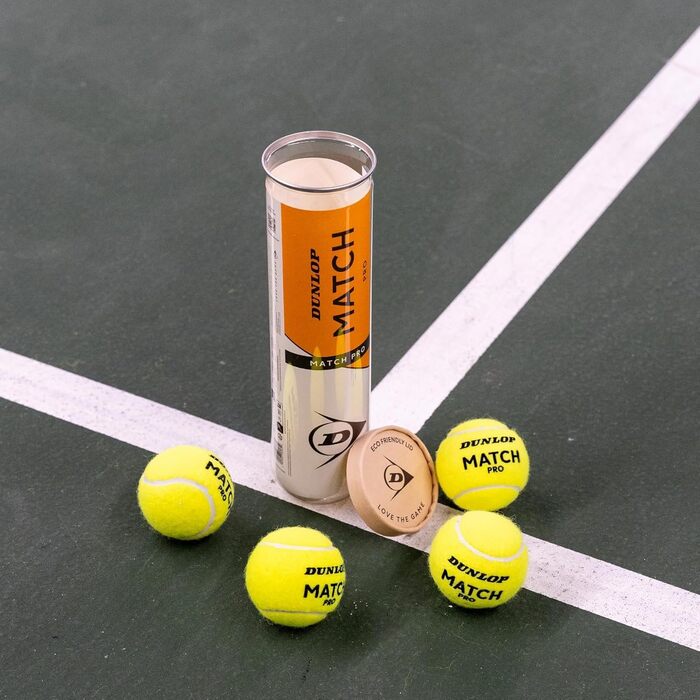 М'яч для тенісу Dunlop Match Pro для ґрунту, хард-корту та газону - Amazon Exclusive, 3x 4 шт.