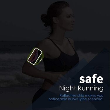 Спортивний браслет на руку для бігу з кишенькою для телефону та ключами, підходить для iPhone 17/16/15/14/13/12/11 Pro Max/Plus, зелений (до 6.9 дюймів)