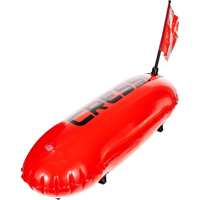 Буйок Cressi Tauchen для дайвінгу, фрідайвінгу, снорклінгу та підводного полювання – яскраво-помаранчевий торпедо буй