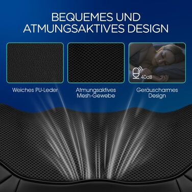 Масажер для шиї та плечей Shiatsu електричний 4D з глибоким розминанням для спини та всього тіла, чорний