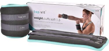 Набір обважнювачів top|vit 2 x 1,5 кг для рук і ніг, бірюзові
