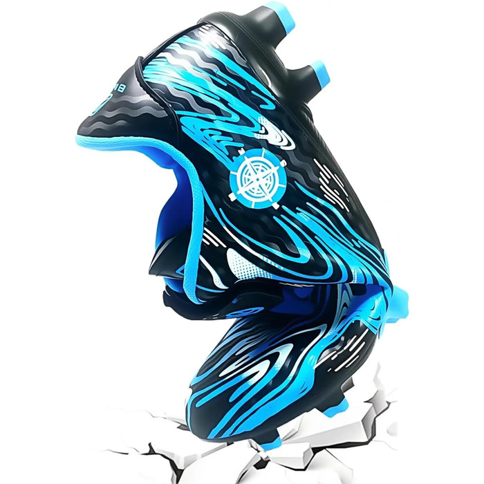 Дитячі футбольні бутси для хлопчиків та дівчаток. Зручні футбольні бутси для гри в залі та на вулиці. Професійні футбольні шиповані бутси для тренувань (38 EU, Синій)