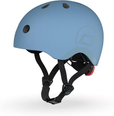Дитячий шолом Scoot and Ride з регульованими ремінцями, матове покриття, розміри S і M, LED-світло, м'яка флісова підкладка для безпеки