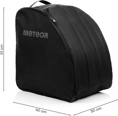 Чохол для лижних черевиків Meteor - компактна сумка для черевиків та рукавиць. Водонепроникний, легкий, міцний, ідеальний для зимових подорожей та катання на лижах. Чорний колір, рюкзак для лижних черевиків.