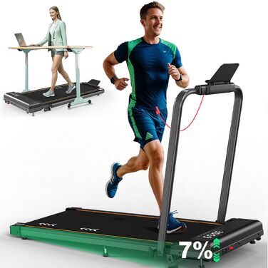 Бігова доріжка Walking Pad для дому з нахилом 7%, 2.25HP, 1-12 км/год, 7-шарове полотно, сіра